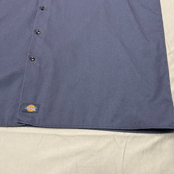 DICKIES MEN'S BLUE BUTTON UP WORK SHIRT SHORT SLEEVE SIZE 2XL 1574NV 2/12/16 - Picture 8 of 16